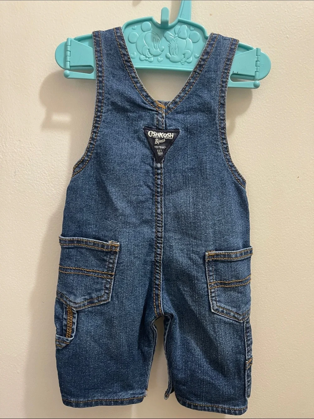 OshKosh B'gosh Blue Denim Kids Short Overalls